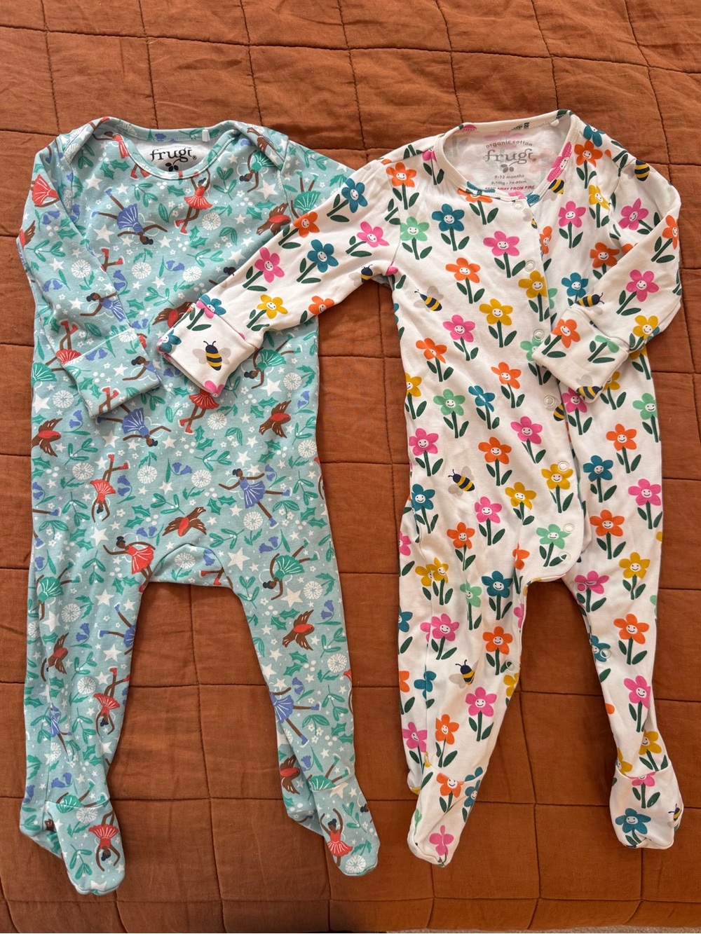 2 Frugi Organic Cotton Sleepers